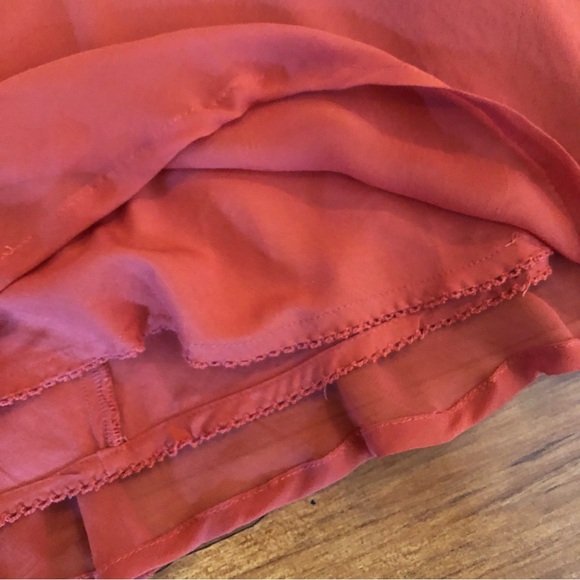 Anthropologie Red Satin Slip Mini Dress New 12 - Picture 10 of 16
